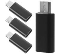 iplusmile USB C to Micro USB Adapter 4pcs Black Abs Aluminum Alloy