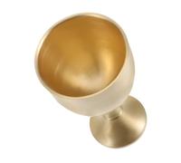 iplusmile Vintage Brass Chalice Cup High Shine Gold Goblet Renaissance Medieval Wine Glass for First Communion Altar Drinking and Historical Stage Prop