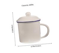 iplusmile Vintage Ceramic Tea Cup with Handle Delicate Home Mug for Coffee Latte Espresso and Hot Beverages Simple Retro Porcelain Milk Cup for Family and Friends