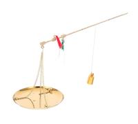 iplusmile Vintage Copper Kitchen Scale Portable Traditional Chinese Style Weight Scale for Herbal Medicine Spices Cooking Baking Compact Handheld Design for Accurate Measurement