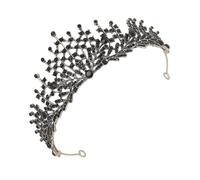 iplusmile Vintage Crown Tiara for Bride Wedding Bridal Crown Decor Elegant Headdress for Women Birthday Party Black for Wedding Accessories