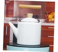 iplusmile Vintage Enamel Tea Kettle with Wooden Handle Induction Compatible Water Pot for Kitchen Gas Stove Electric Cooker Easy Clean Opening Practical Home and Restaurant Teapot