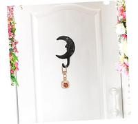 iplusmile Vintage Moon Shaped Cast Iron Wall Hook Sturdy Coat Hanger for Hats and Clothes European Country Style Decorative Wall Mounted Hook for Home Storage and Organization