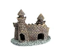 iplusmile Vintage Resin Fish Tank Castle Ornament Sturdy Aquarium Landscaping Decor Smooth and Safe for Fish Hiding Spots Sturdy Colour