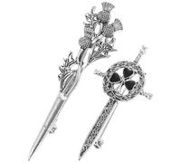 iplusmile Vintage Silver Thistle Flower Brooch Pins with Fade-resistant and Versatile Design 2pcs Alloy Material for Women for Wedding Corsage Or Everyday Clothing Accessories