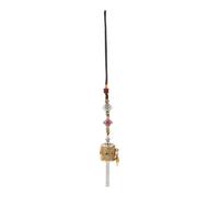 iplusmile Vintage Tibetan Style Buddhist Prayer Wheel Car Mirror Hanging Pendant Alloy Material with Traditional Chinese Elegance Enhances Car Ambiance