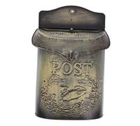 iplusmile Vintage Wall Mount Mailbox with Capacity for Letters Newspapers and Suggestions Durable Iron Outdoor Post Box for Home and Business Use