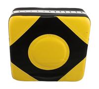 iplusmile Wall-mounted Boxing Punching Pad 30x30cm Medium Black-yellow Leather Punch Wall Mat for Home Gym Fitness Training and Martial Arts Practice