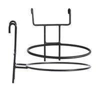 iplusmile Wall Mounted Plant Holder 2pcs Metal Flower Pot Ring for Balcony | Black Iron round Planter Rack, Quick Setup for Herbs and Pots, Easy Wall Display
