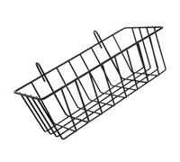 iplusmile Wall-mounted Small Iron Wire Hanging Basket for Bathroom and Kitchen Storage, Black Metal Sundries Rack for Shower and Spice Organizer, 1pcs