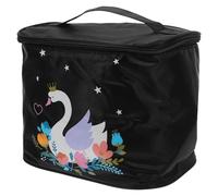 iplusmile Waterproof Foldable Cosmetic Bag with Large Capacity Storage for Travel Toiletry Organiser, Portable Polyester Handbag Suitable for Cosmetics and Nail Art Products