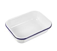 iplusmile Wear Resistant Enamel Baking Tray Multifunctional Food Storage Pan with Fast Heat Conduction Lightweight Nonstick Bake Pan for Home and Restaurant Use