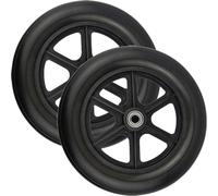 iplusmile Wheelchair Front Wheels 2pcs 8-inch Solid Tires Universal Replaceable Front Casters Practical Mobility Aids Accessory for Elderly Walker and Wheelchair Use