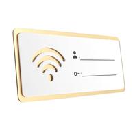 iplusmile WiFi Acrylic Wall Sign Featuring Network Coverage Indicator and Removable Chalkboard for Shops or Guest Areas 20Cm X 8Cm X 0.3Cm