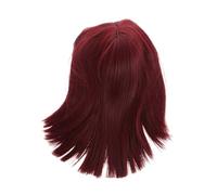 iplusmile Wine Short Wigs Realistic Synthetic Hair Fringe Wig for Women Cosplay Daily Senior Ladies