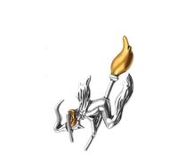 iplusmile Witch Riding Broom Brooch Pin Vintage Chic Womens Small Costume Accessory for Party Banquet Detail Craft Breastpin Gift