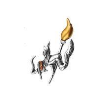 iplusmile Witch Riding Broom Brooch Pin Vintage Style Small Women Breastpin Chic Costume Accessory Material Party Banquet Casual Wear