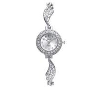 iplusmile Womens Silver Watch Featuring A Fashion Zinc Alloy Wing Shapes Bangle with Rhinestone Decoration, Quartz Movement, and No Fading, for Dating Or School Occasions
