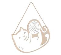 iplusmile Wooden Cat Wall Mirror Hanging Decorative Makeup Mirror for Vanity Bedroom Living with Fine Workmanship Multi Function Shaped Home Decor