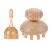iplusmile Wooden Multi-Function Cupping Massage Set 2pcs Torch and Octopus Massager, Home Drainage Massage Tool for Lymphatic and Meridian