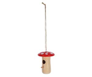 iplusmile Wooden Mushroom Handmade Decorative Bird House Hummingbird Nest House Versatile Use with Easy to Hang Feature Offering Whimsical Style and Fine for Garden and Backyard