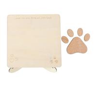 iplusmile Wooden Pet Loss Sympathy Card for Dog Remembrance, Lightweight Handcrafted Commemorative Keepsake in Beige, for Pet Loss Memorial and Bereavement Support