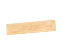 iplusmile Wooden Pregnancy Test Keepsake Box Beige Wood Material with Slide Lid for Preserving Baby Mementos Footprint Design Suitable for Nursery and New Parents
