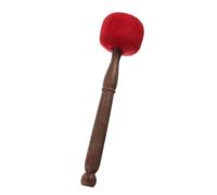 iplusmile Wooden Sound Bowl Knocking Stick Mallet 11.02in with Wool Felt Red for Gong Singing Bowl Helping to Sleep