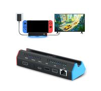 iPLYGAM Switch1 TV Dock with 1000Mbps Ethernet LAN Port/4K HDMI Port, Portable Switch Docking Station for Nintendo Switch/Switch OLED, Replacement Official Switch Dock Base Stand (NO Cable Included)