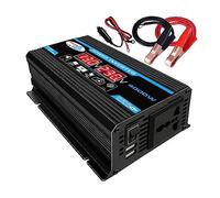 IPNDKBFL 4000W Car Power Inverter DC 12V to AC 110V 220V Auto Dual USB LED Voltmeter Converter Transformer Modified Sine Wave Inversor(12V to 220V Black)