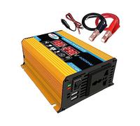 IPNDKBFL 4000W Car Power Inverter DC 12V to AC 110V 220V Auto Dual USB LED Voltmeter Converter Transformer Modified Sine Wave Inversor(12V to 220V Yellow)