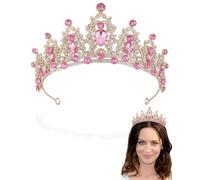 IPNSDON 1Pcs Gold Rhinestone Princess Crown Headband Hair Hoops Hair Accessories Bridal Hairbands Tiara Party Headwear Wedding for Bride, Bridesmaid, Princess, Girl,European Style Hair