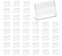 iPobie 40 Pcs Label Holder, L-Shape Clear Price Display Holder, for Price Tag Name Card Tag(4X6cm)