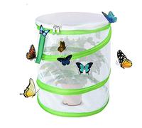 iPobie Butterfly Habitat Insect Cage,Collapsible Bug Catcher Net,Round Pop Up Mesh Net (Small Size)