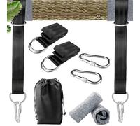 iPobie Swing Straps Kit, Hammock Straps Heavy Duty Tree Swing, for Hammock, Tree Swing Hanging Kit(Black)