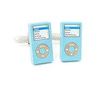 iPod Cufflinks - Blue MP3 Player Onyx Art CK390 Mens Novelty Gift Cuffs In Premier Life Packaging