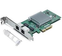 ipolex 1.25G Ethernet Network Card, 2x RJ45+ Port, 10GbE NIC Compare to Intel I350-T2, Support Windows Server/Windows/Linux/Vista/VMware (Not Support Mac OS, Bypass Mode)