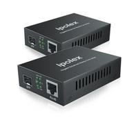 ipolex 1.25G Gigabit Ethernet SFP to RJ45 Fiber Media Converter, 10/100/1000M RJ45 to 1000M SFP Slot, Fiber to Ethernet Converter, Supports 1000BASE-SX/LX SFP LC Transceiver Module. 2-Pack.