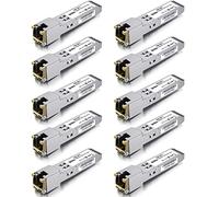 ipolex 10PCS 1Gb/s SFP to RJ45 Copper Mini GBIC Transceiver(CAT.5e, 100m) | 1000Base-T SFP Module, Compatible for Cisco GLC-T/SFP-GE-T, Meraki, Ubiquiti UniFi UF-RJ45-1G, Netgear, Mikrotik etc.
