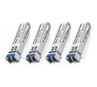 ipolex 4 PCS 1G SFP LX Singlemode LC Transceiver, 1000Base-LX Mini-Gbic Module Compatible with Cisco GLC-LH-SMD, Ubiquiti UF-SM-1G, Meraki, Netgear, Mikrotik, Zyxel etc. (SMF, 1310-nm, 20-km).