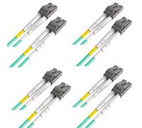 Ipolex LC to LC Fiber Patch Cable - Multimode 10Gb OM3, Duplex 50/125um Fiber - LSZH Jumper for SFP/SFP+ Transceivers, 4-Pack
