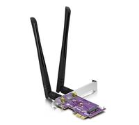 ipolex M.2 NGFF to PCI-E 1X Desktop WIFI WLAN Adapter Network Card Converter for 8260 7265 1535 7260 with Dual-band 2.4/5G Antenna Support NIC, with triple band 2.4/5/6GHz 5-dBi SMA Antenna Kits