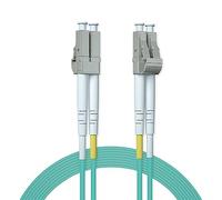 ipolex OM3 LC to LC Multi-Mode Duplex Fibre Patch Cable 20m(65.6ft) | Fiber Optic Cord Jumper, Fiber Patch Lead, UPC, LSZH 50/125μm, for 1Gb SFP/ 10Gb SFP+/ 25Gb SFP28 MMF Transceivers, Aqua