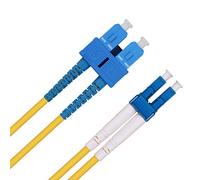 ipolex OS2 LC to SC Single-Mode Duplex Fibre Patch Cable 3m(9.84ft) | Fiber Optic Cord Jumper, Fiber Patch Lead, UPC, LSZH 9/125μm, for 1/10/25/40/100G Ethernet Connections, SMF, Yellow