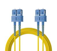 Ipolex SC to SC Single Mode Fiber Patch Cable, 1G/10GB OS2, Duplex 9/125μm Internet Cable, LSZH Jumper for SMF SFP/SFP+ Transceiver, 15-Meter