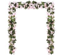 IPOPU Artificial Bougainvillea Fake Flowers Garland,4PCS 7.2ft/Piece Light Pink Vines Faux Silk Bougainvillea Flowers for Wedding Arch Table Home Garden Wall Decor (Light Pink)