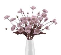 IPOPU Pink Poppy Flowers Artificial 8pcs Silk Poppies Flowers with Stems Silk Flower Arrangements for Wedding Table Centerpieces for Home Bridal Shower Party Decor (Pink)