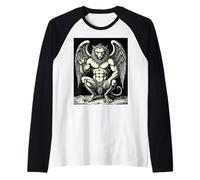 Ipos A Lion Headed Demon with Feet of A Goose Raglan Baseball Tee