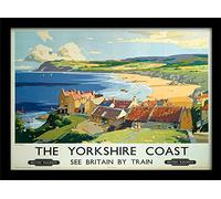 iPosters National Railway Museum The Yorkshire Coast (2) Framed 30 x 40cm Print, MDF, Multi-Colour, 42 x 32 x 2.4 cm