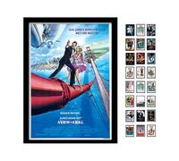 iPosters Pyramid International James Bond (A View To A Kill One-Sheet) 30cm x 40cm Framed, Collectors Print, One Size, black